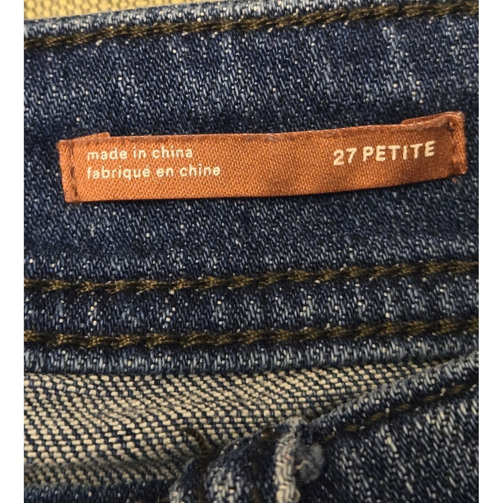 Anthropologie Pilcro Jeans Women 27 Petite Slim Boyfriend Crop Striped Side Boho - Picture 10 of 11